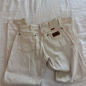 Wrangler Straight Leg Cream Jeans